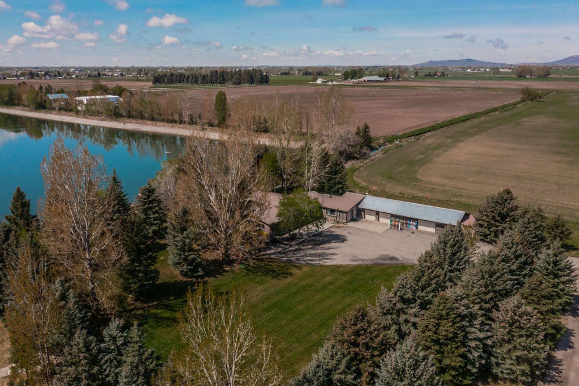Aerial view of the property
